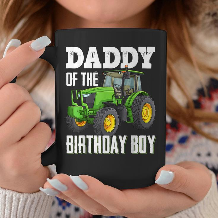 Daddy Of The Birthday Boy Family Tractors Farm Trucks Bday Coffee Mug Funny Gifts