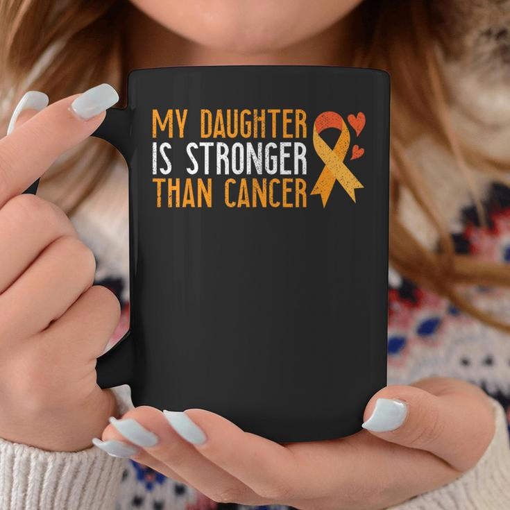 My Daughter Is Stronger Than Cancer Leukemia Awareness Coffee Mug Unique Gifts