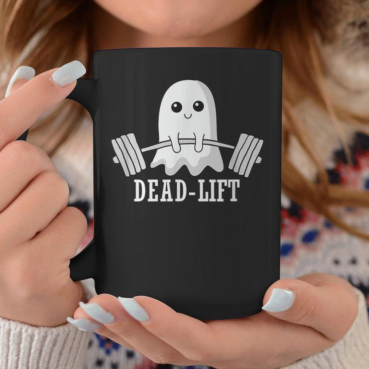 Dead Lift Ghost Halloween Ghost Gym Weightlifting Fitness Coffee Mug Funny Gifts