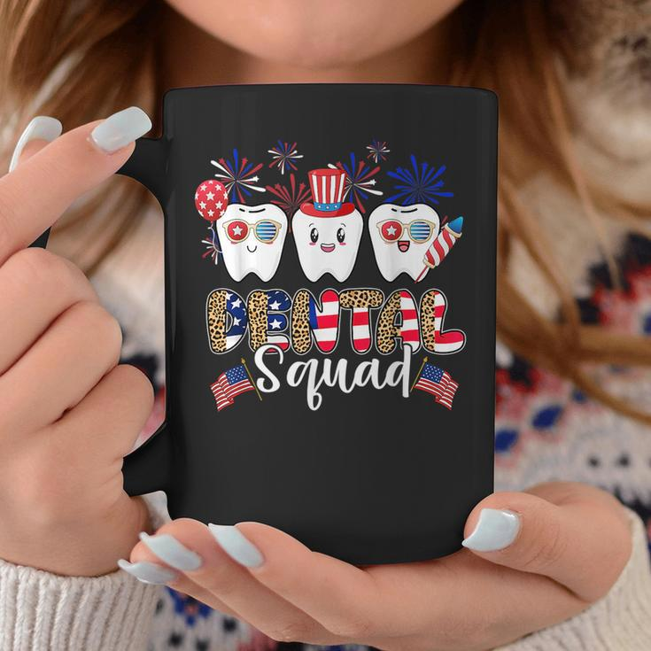 Dental Squad 4Th Of July America Flag Patriotic Dentist Coffee Mug Funny Gifts