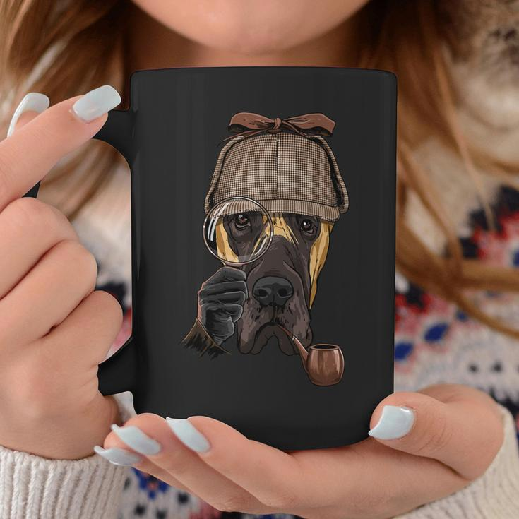 Detective Great Dane Spy Investigator Puppy Animal Dog Lover Coffee Mug Unique Gifts