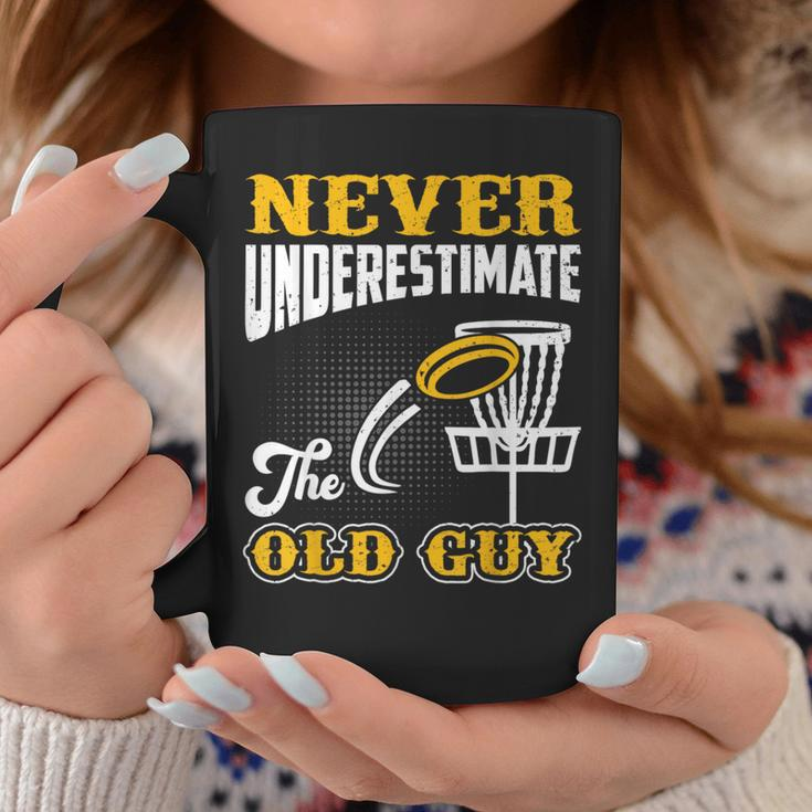 Disc Golf Player Never Underestimate The Old Guy Men Coffee Mug Unique Gifts