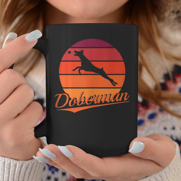 Doberman Pinscher Retro Sunset Dog Pet Lover Coffee Mug Unique Gifts