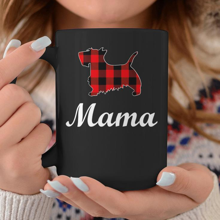 Dog Scottish Terrier Mama Red Buffalo Plaid Scottish Terrier Coffee Mug Unique Gifts