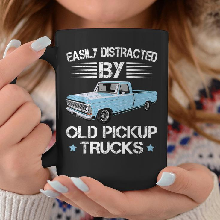 Easily Distracted By Old Pickup Trucks Trucker Coffee Mug Funny Gifts