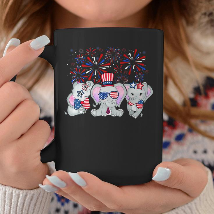 Elephant Fireworks Sunglasses Hat Merica Funny 4Th Of July Coffee Mug Unique Gifts