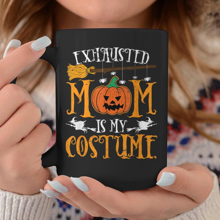 Exhausted Mom Is My Costume Halloween Mother Coffee Mug Unique Gifts