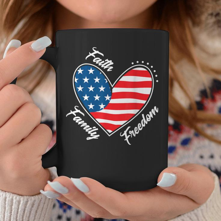 Faith Family Freedom 4Th Of July Patriotic Men Women Coffee Mug Unique Gifts