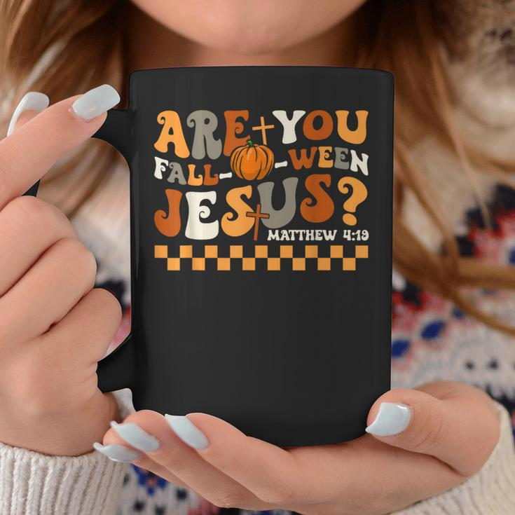 Are You Fall-O-Ween Jesus Pumpkin Christian Halloween Groovy Coffee Mug Unique Gifts