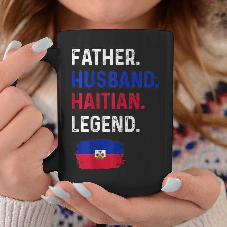Father Husband Haitian Legend Proud Dad Haiti Flag Coffee Mug Funny Gifts