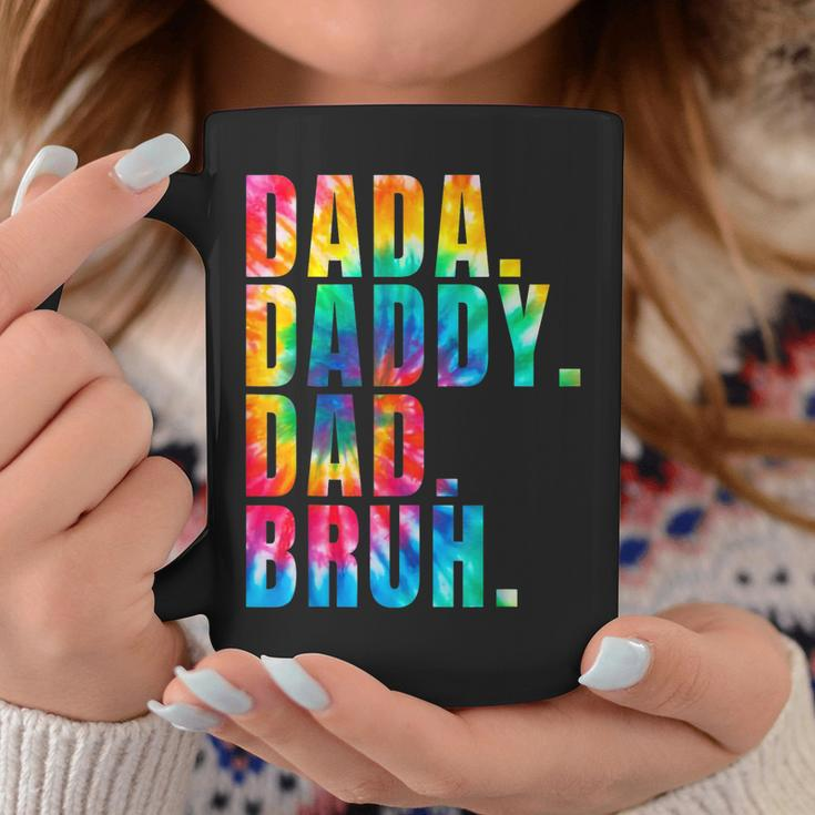Fathers Day 2023 Dada Daddy Dad Bruh Tie Dye Dad Jokes Mens Coffee Mug Unique Gifts