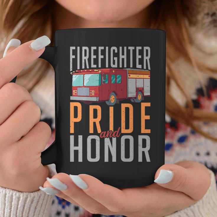 Firefighter Pride And Honor Fire Rescue Fireman Coffee Mug Unique Gifts