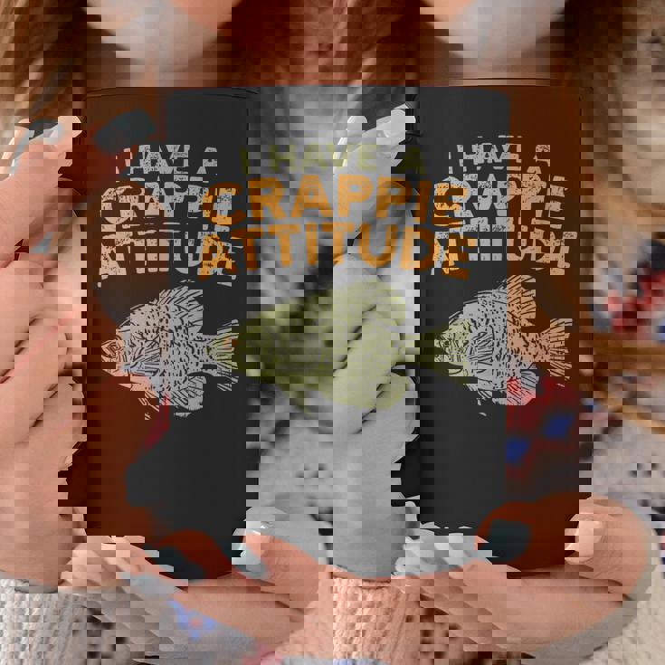 Fishing Fish I Have A Crappie Attitude Quote Angler Coffee Mug Unique Gifts