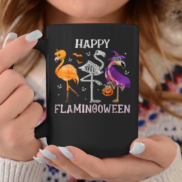 Flamingoween Halloween Pink Flamingo Costume Skeleton Witch Coffee Mug Unique Gifts