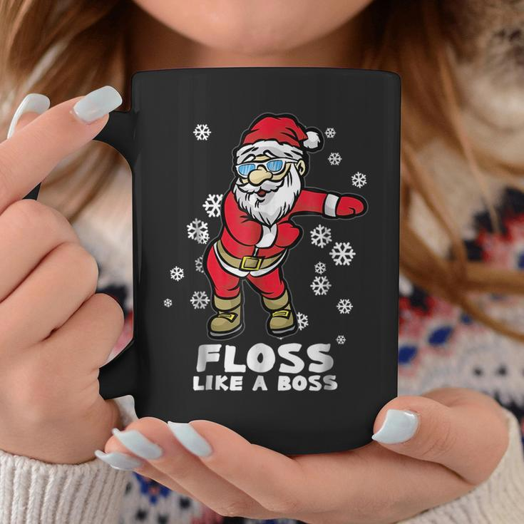 Floss Like A Boss | Funny Dancing Santa Dancing Funny Gifts Coffee Mug Unique Gifts
