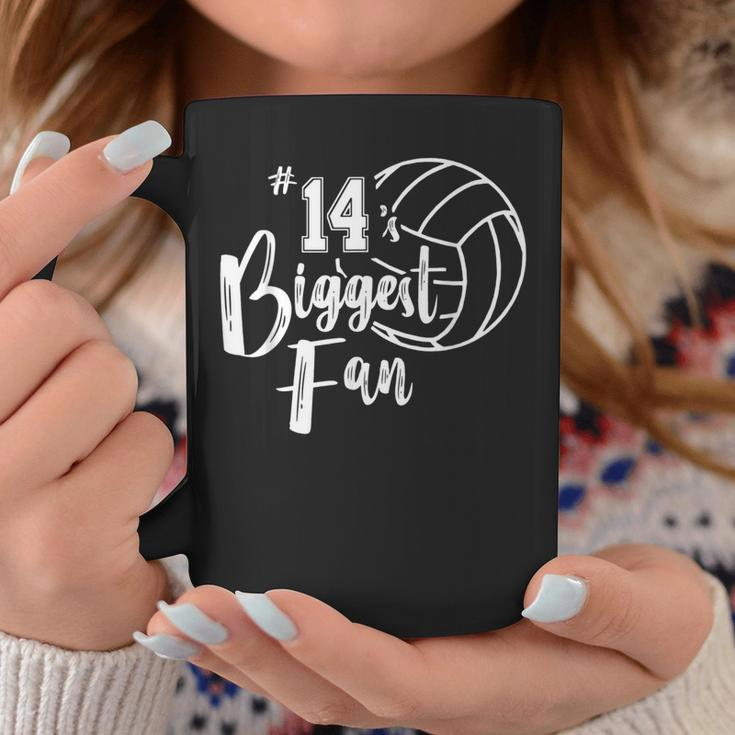 Fourn 14 Biggest Fan Volleyball Mom Volleyball Dad Coffee Mug Unique Gifts