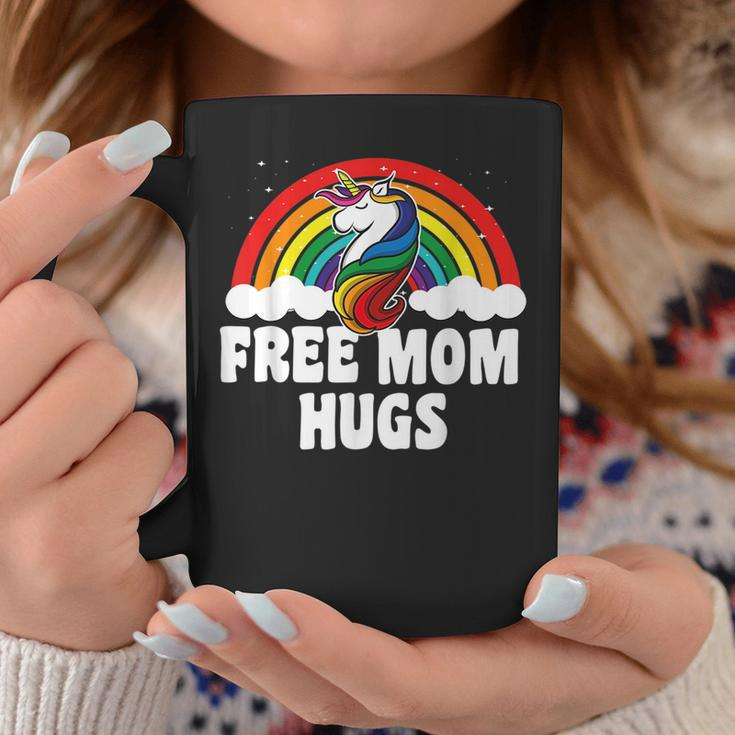 Free Mom Hugs Gay Pride Parade Rainbow Flag Unicorn Coffee Mug Unique Gifts