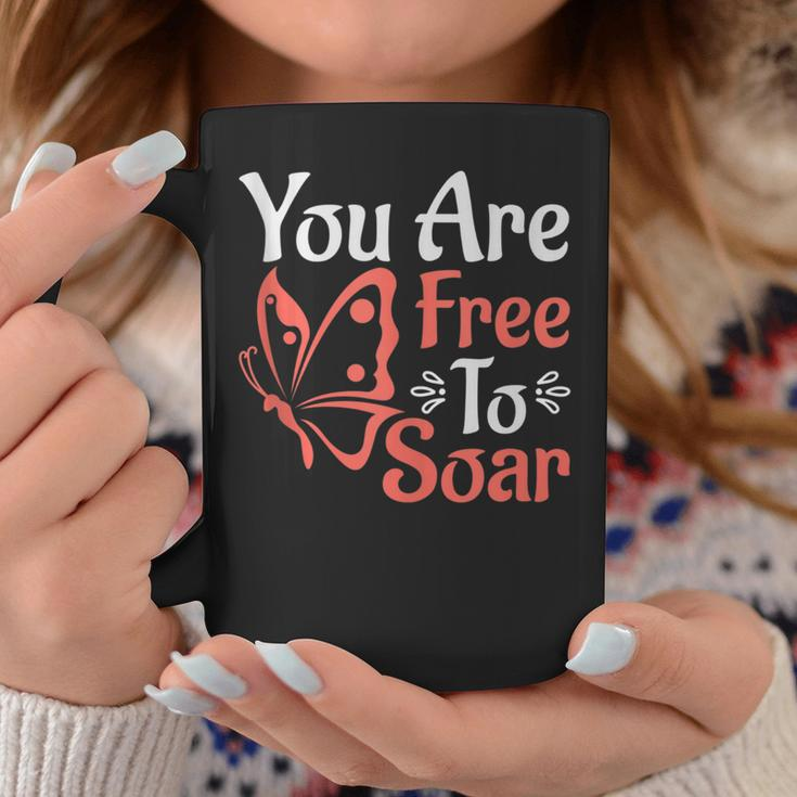 You Are Free To Soar Entomology Butterfly Lovers Quote Coffee Mug Unique Gifts