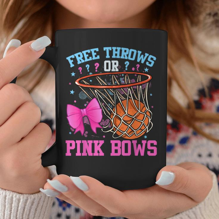 Free Throws Or Pink Bows Pregnancy Basketball Pink Or Blue Coffee Mug Funny Gifts