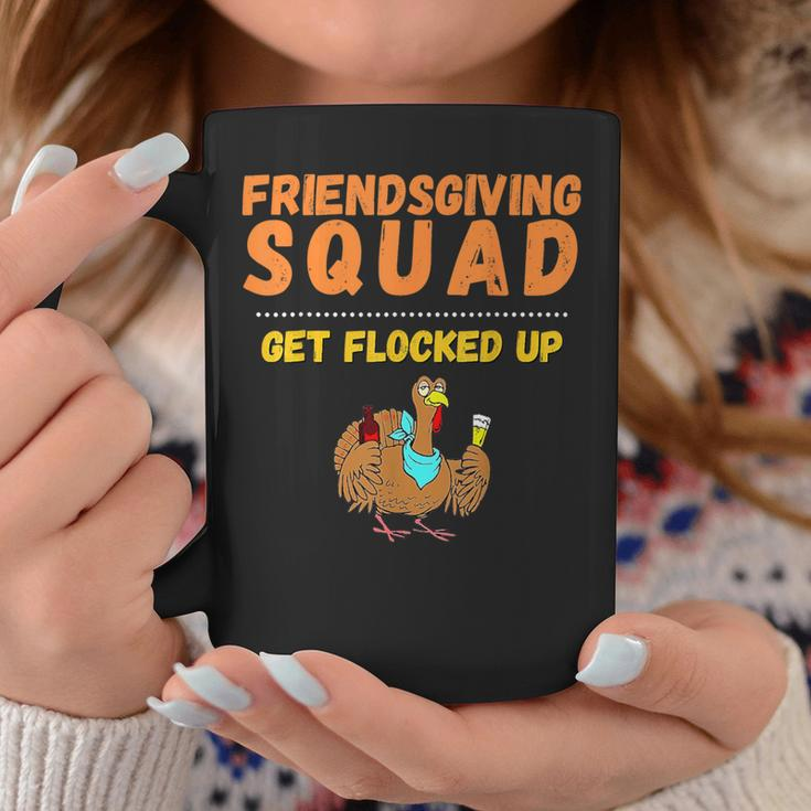 Friendsgiving Squad Get Flocked Up Matching Friendsgiving Coffee Mug Funny Gifts