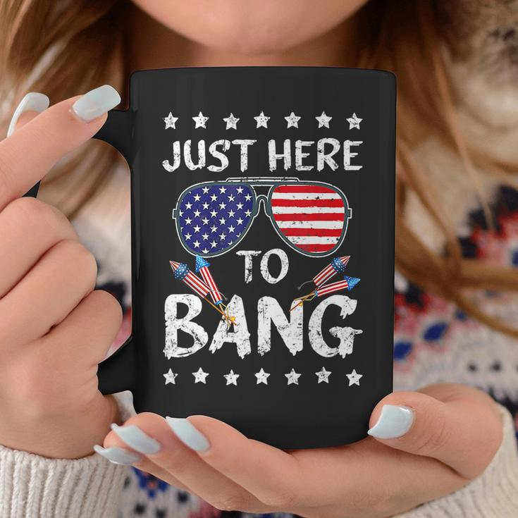 Funny 4Th Of July Im Just Here To Bang Usa Flag Sunglasses 5 Coffee Mug Unique Gifts