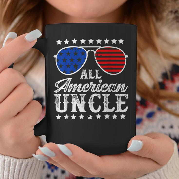 Funny All American Uncle Sunglasses Usa 4Th Of July Coffee Mug Unique Gifts