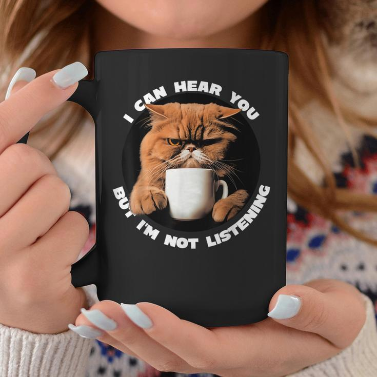 Funny Cat I Can Hear You But Im Not Listening Coffee Gifts Coffee Mug Unique Gifts