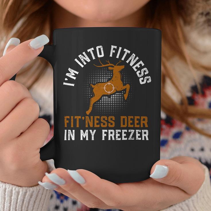 Funny Deer Hunters Fitness This Deer In My Freezer Venison Coffee Mug Unique Gifts