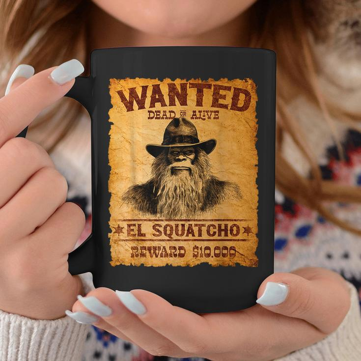 El Squatcho Wanted Poster Bigfoot Sasquatch Lover Coffee Mug Funny Gifts