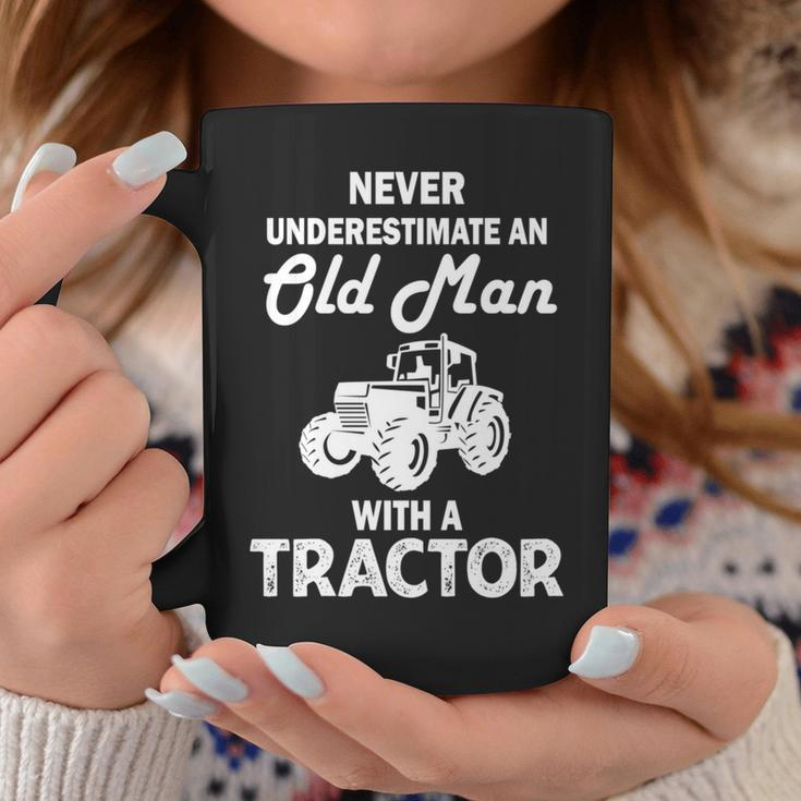 Funny Farmer Never Underestimate An Old Man With A Tractor Coffee Mug Funny Gifts