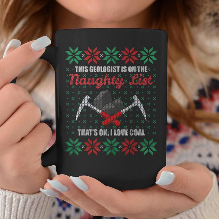 Geologist Geology Ugly Christmas Sweater Naughty List Coffee Mug Unique Gifts
