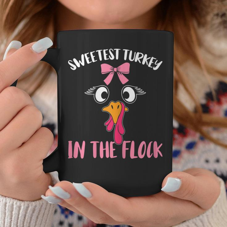 Girls Sweetest Turkey In The Flock Thanksgiving Coffee Mug Unique Gifts