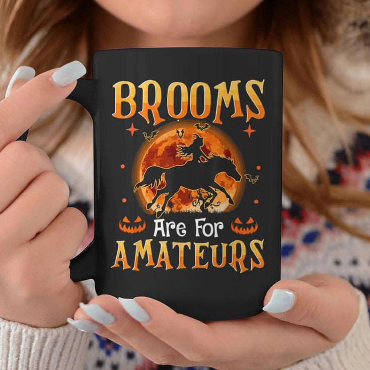 Halloween Horses Witch Brooms Are For Amateurs Coffee Mug Unique Gifts