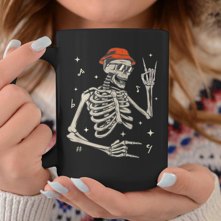 Halloween Rocker Skeleton Hand Rock On Costume Coffee Mug Unique Gifts
