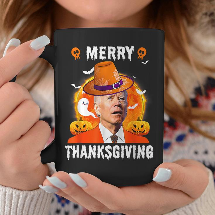 Joe Biden Confused Merry Thanksgiving For Halloween Coffee Mug Unique Gifts