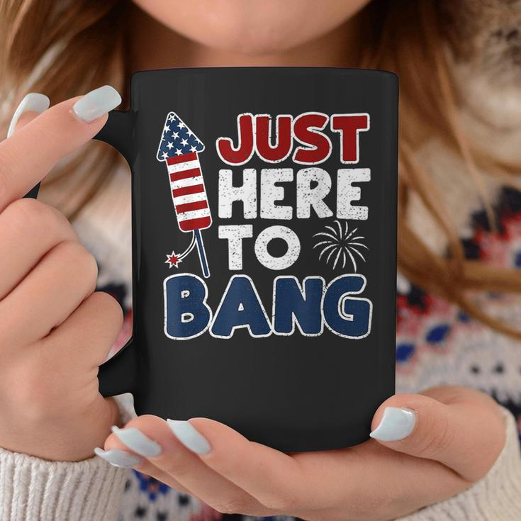 Funny Just Here To Bang 4Th Of July Usa American Flag Men Coffee Mug Unique Gifts