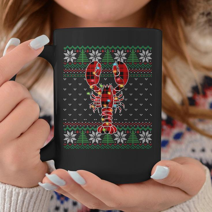 Lobster Ugly Sweater Christmas Animals Lights Xmas Coffee Mug Unique Gifts