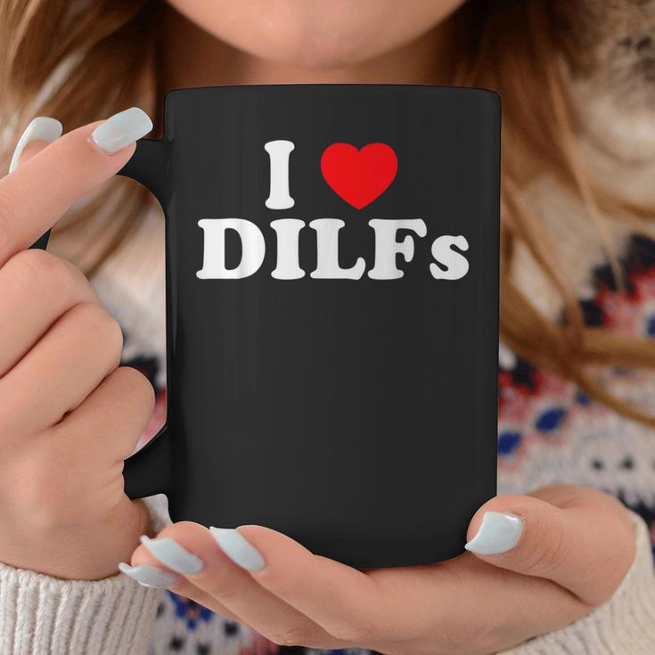 I Love Dilfs I Heart Dilfs Red Heart Cool Coffee Mug Unique Gifts