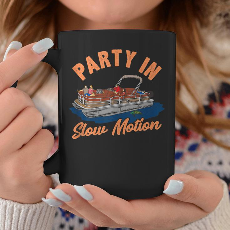 Funny Pontoon Boating Party In Slow Motion Boating Funny Gifts Coffee Mug Unique Gifts