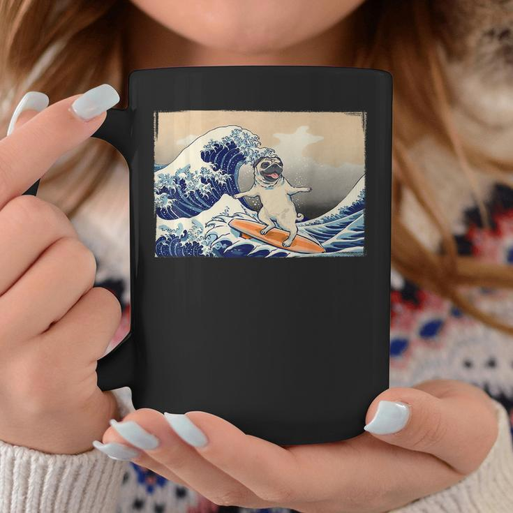 Pug Surfing Pug Humor Dog Pug Owner Pug Coffee Mug Unique Gifts
