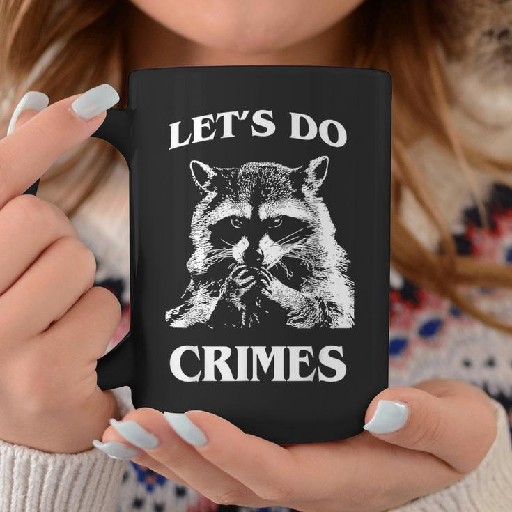 Funny Raccoon Lets Do Crimes Trashed Racoon Panda Lovers Coffee Mug Unique Gifts