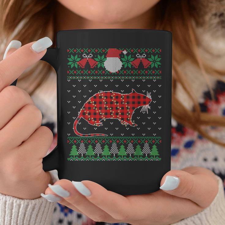 Rat Ugly Sweater Christmas Animals Lights Xmas Coffee Mug Funny Gifts