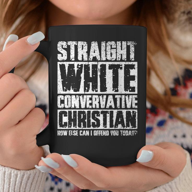 Straight White Conservative Christian Coffee Mug Funny Gifts