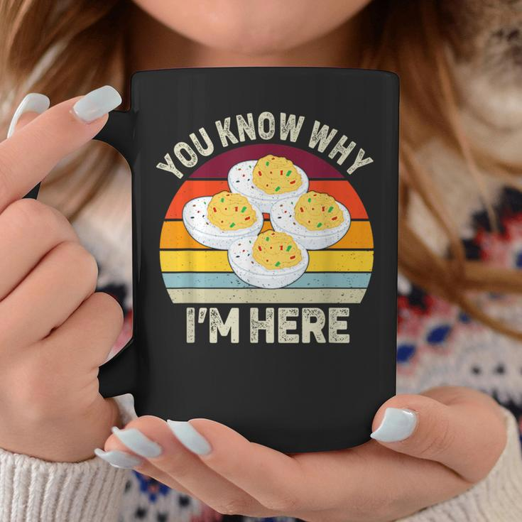 Thanksgiving Deviled Eggs You Know Why I'm Here Coffee Mug Funny Gifts
