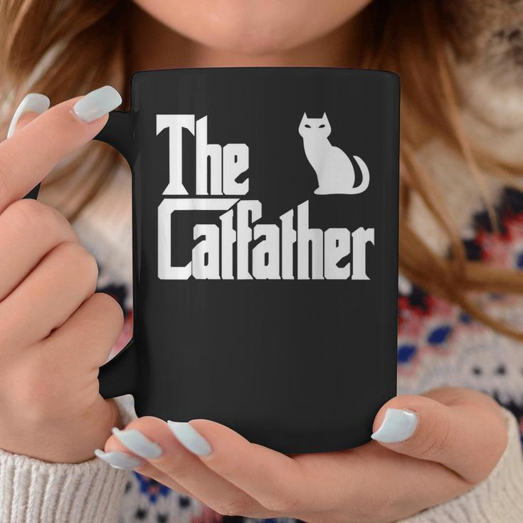 Funny The Catfather Fathers Day Cat Dad Pet Owner Gift Men Coffee Mug Unique Gifts