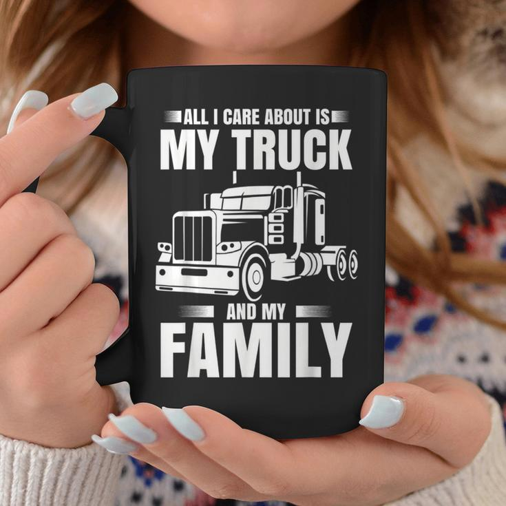 Funny Trucker Gifts Men Truck Driver Husband Semi Trailer Coffee Mug Funny Gifts