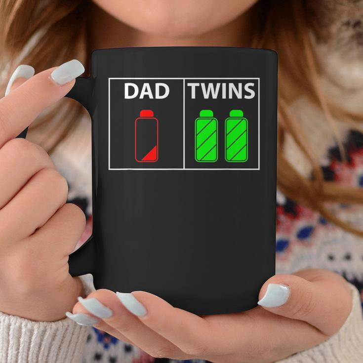 Funny Twin Dad Low Battery Power Twins Fathers Day Gift Gift For Mens Coffee Mug Unique Gifts