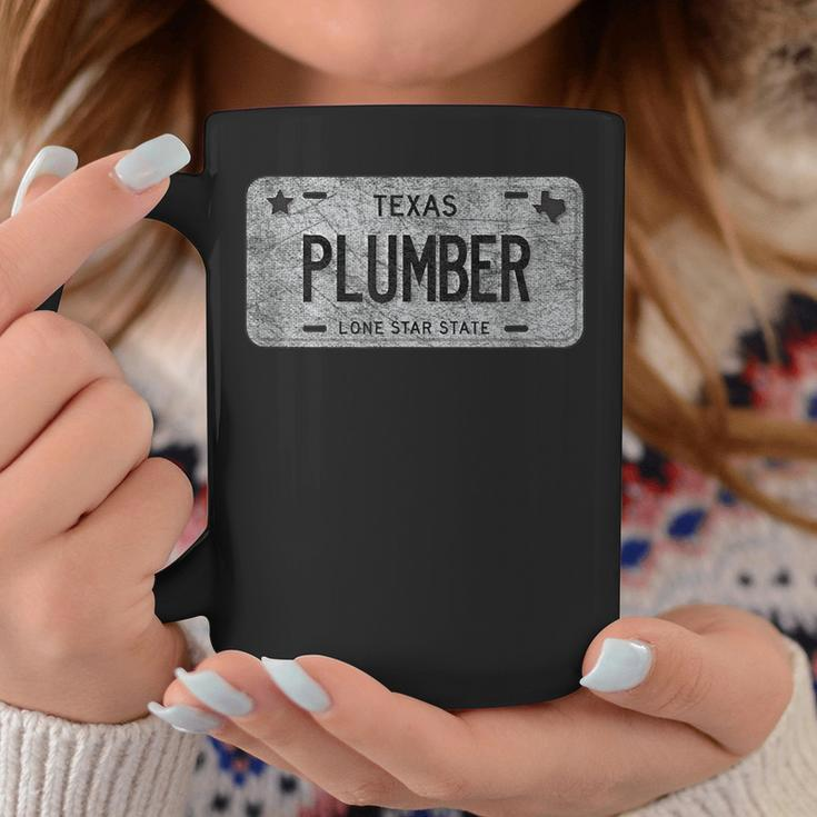 Funny Tx State Vanity License Plate Plumber Plumber Funny Gifts Coffee Mug Unique Gifts
