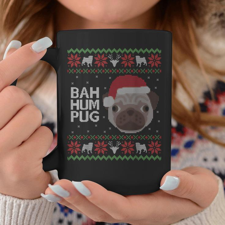 Ugly Sweater Christmas Bah Hum Pug Dog Coffee Mug Funny Gifts