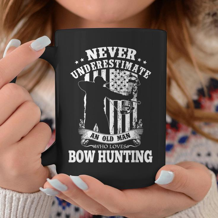 Never Underestimate An Archery Bow Hunting Man Coffee Mug Personalized Gifts